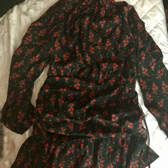 Floral Ruched Ruffle mini Dress - Picture 2 of 3